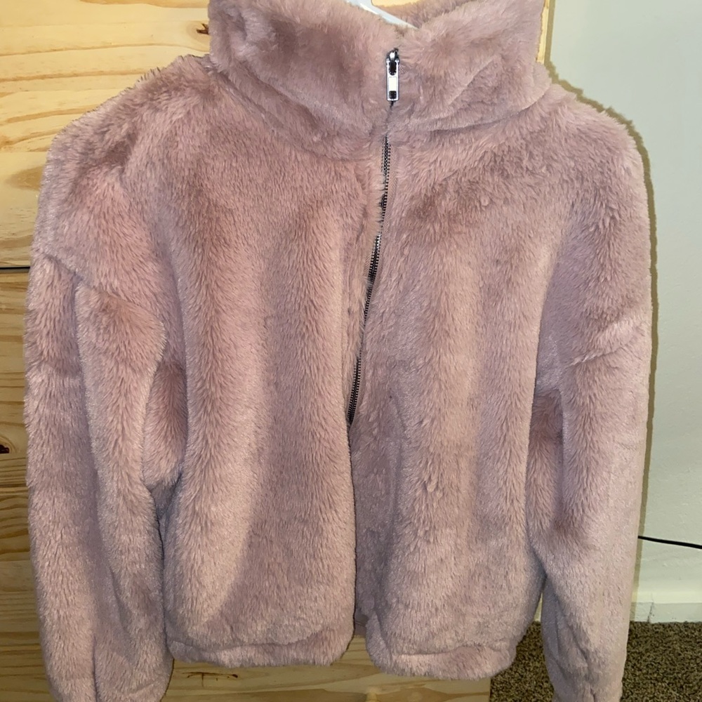 Fuzzy light pink jacket